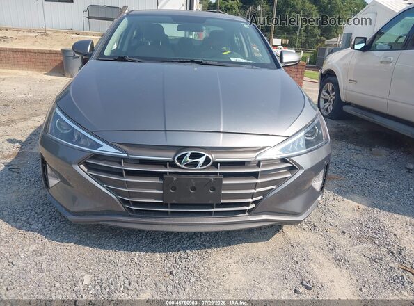 5NPD74LF4KH487052 2019 HYUNDAI ELANTRA Gray Rear interior view