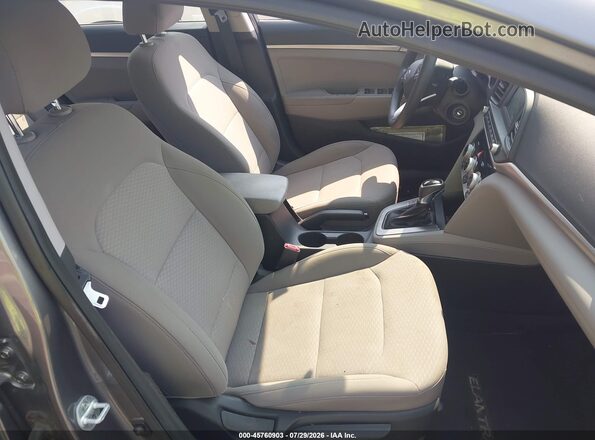 5NPD74LF4KH487052 2019 HYUNDAI ELANTRA Gray Front interior view