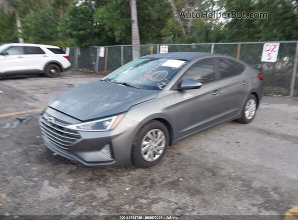 5NPD74LF4LH498974 2020 HYUNDAI ELANTRA Gray Առջևի ձախ երեք քառորդ տեսարան