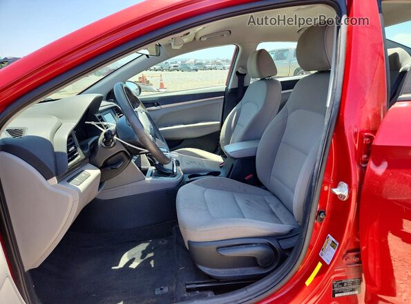 5NPD74LF4LH505583 2020 HYUNDAI ELANTRA Red Widok wnętrza z przodu
