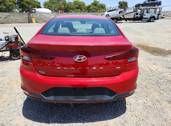 5NPD74LF4LH505583 2020 HYUNDAI ELANTRA Red Widok z tyłu