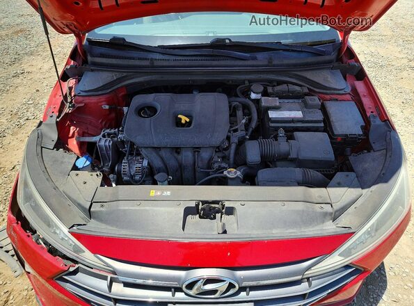 5NPD74LF4LH505583 2020 HYUNDAI ELANTRA Red Widok wnętrza z tyłu