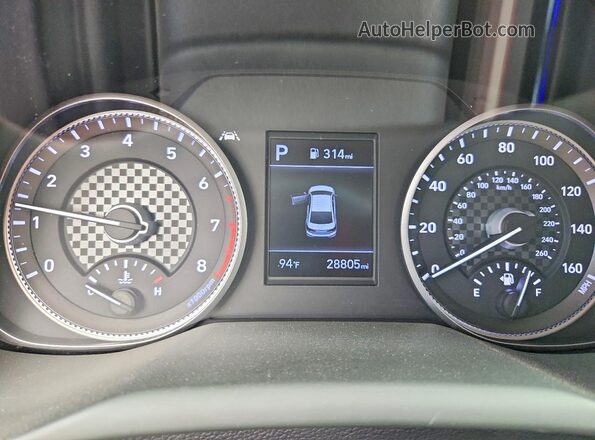 5NPD74LF4LH557490 2020 HYUNDAI ELANTRA Черный Вид щитка приборов
