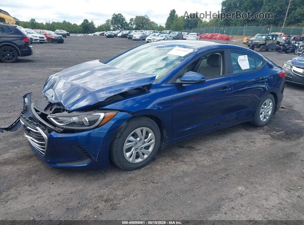 5NPD74LF5HH176383 2017 HYUNDAI ELANTRA Dark Blue Передняя левая четверть