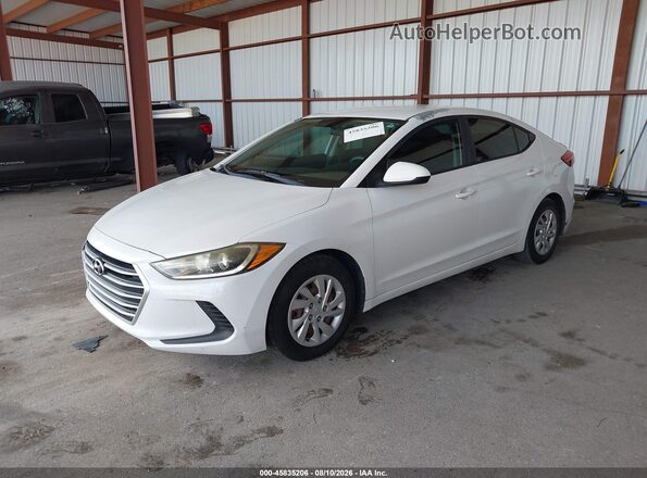5NPD74LF5JH316261 2018 HYUNDAI ELANTRA White წინა მარცხენა ხედი სამი მეოთხედიდან