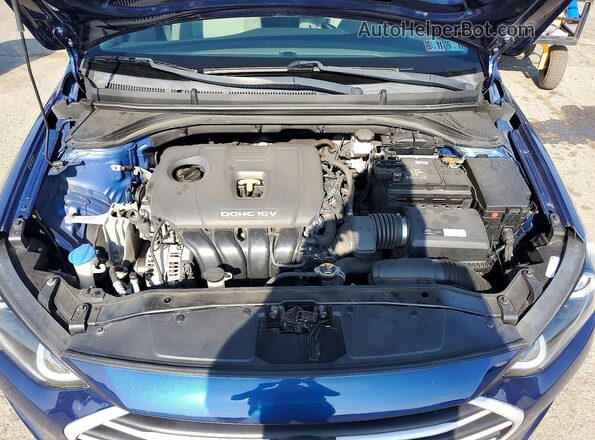 5NPD74LF5JH353410 2018 HYUNDAI ELANTRA Blue უკანა სალონის ხედი