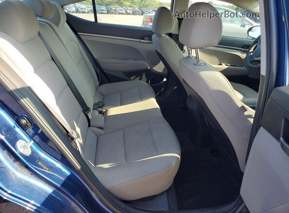 5NPD74LF5JH353410 2018 HYUNDAI ELANTRA Blue უკანა სავარძლების ხედი