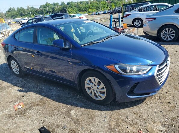 5NPD74LF5JH386097 2018 HYUNDAI ELANTRA Blue Przód prawy