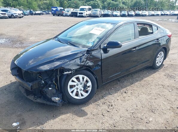5NPD74LF5JH390540 2018 HYUNDAI ELANTRA Black Vista tres cuartos delantera izquierda