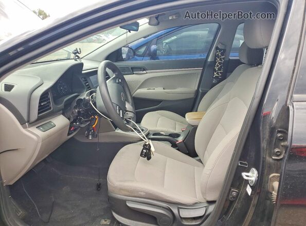 5NPD74LF5KH470874 2019 HYUNDAI ELANTRA Black Front interior view