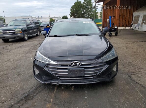 5NPD74LF5KH470874 2019 HYUNDAI ELANTRA Black Front view