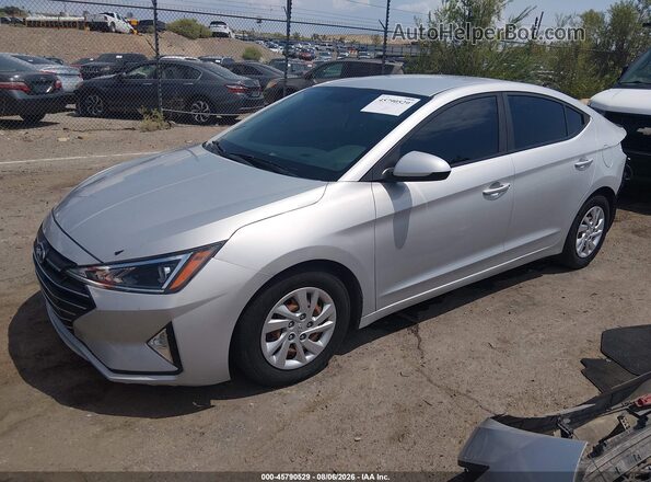 5NPD74LF5KH488856 2019 HYUNDAI ELANTRA Silver წინა მარცხენა ხედი სამი მეოთხედიდან