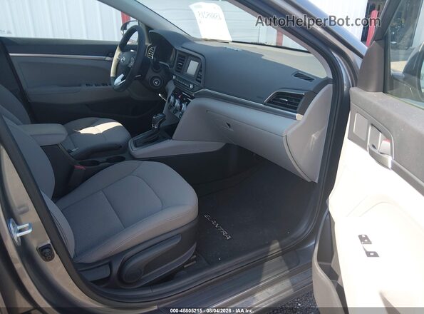 5NPD74LF5KH492938 2019 HYUNDAI ELANTRA Gray წინა სალონის ხედი