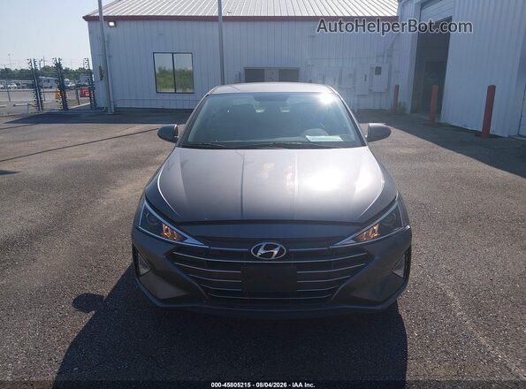 5NPD74LF5KH492938 2019 HYUNDAI ELANTRA Gray წინა ხედი
