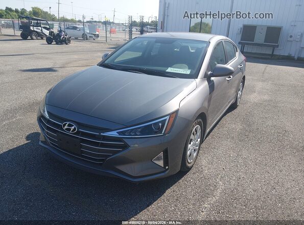 5NPD74LF5KH492938 2019 HYUNDAI ELANTRA Gray წინა მარცხენა ხედი სამი მეოთხედიდან