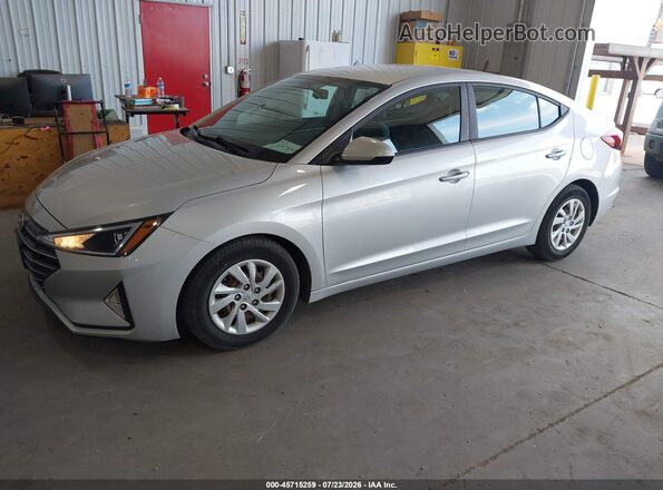 5NPD74LF5KH496634 2019 HYUNDAI ELANTRA Silver Առջևի ձախ երեք քառորդ տեսարան