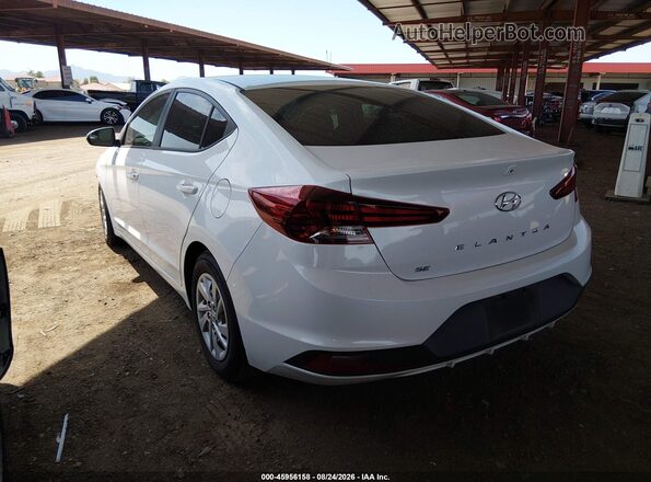 5NPD74LF5LH507603 2020 HYUNDAI ELANTRA White უკანა მარცხენა