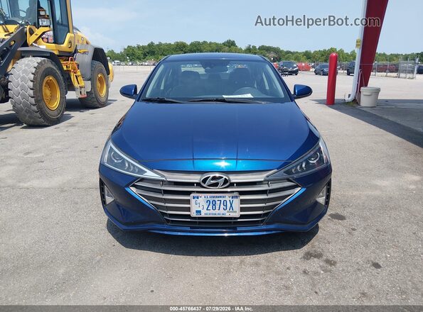 5NPD74LF5LH610925 2020 HYUNDAI ELANTRA Blue Instrument cluster view