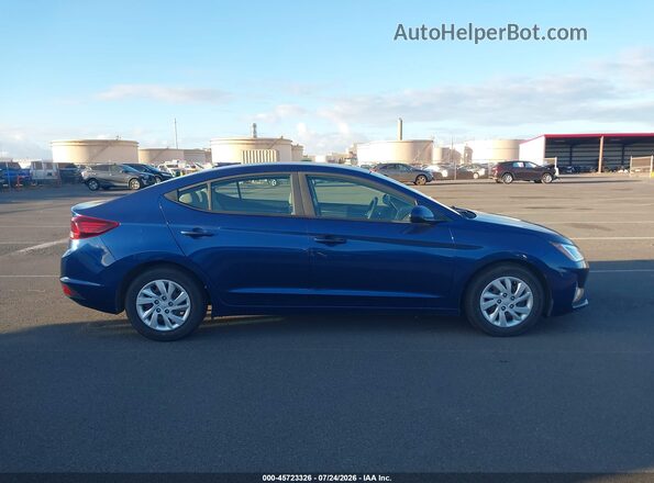 5NPD74LF5LH613663 2020 HYUNDAI ELANTRA Blue Вид щитка приладів