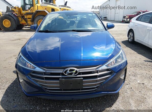 5NPD74LF5LH618202 2020 HYUNDAI ELANTRA Blue Instrument cluster view