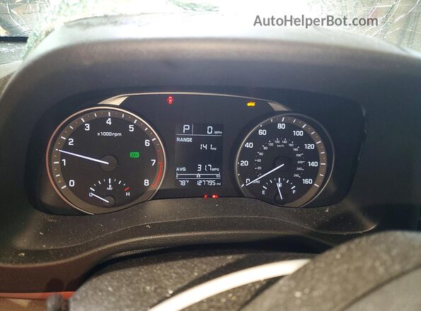 5NPD74LF6HH073554 2017 HYUNDAI ELANTRA Blue Вид щитка приладів