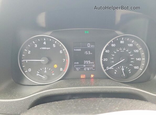 5NPD74LF6HH087860 2017 HYUNDAI ELANTRA White Вид щитка приладів