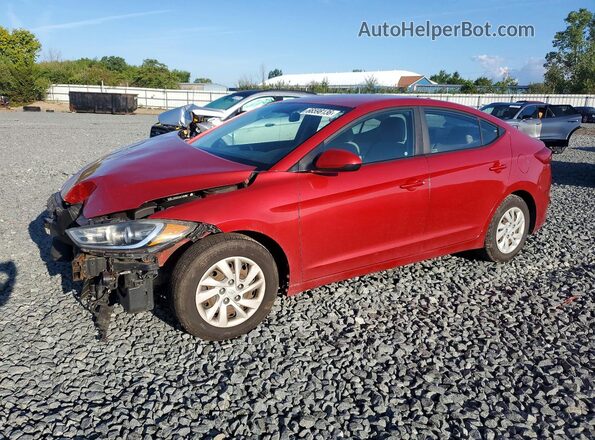 5NPD74LF6HH132862 2017 HYUNDAI ELANTRA Burgundy Հետևի ձախ