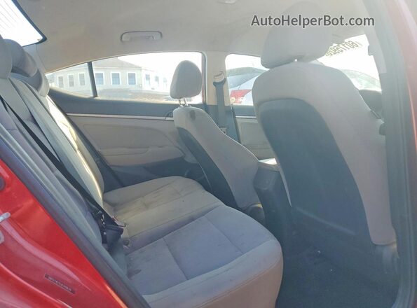 5NPD74LF6JH349639 2018 HYUNDAI ELANTRA Red Widok tylnych siedzeń