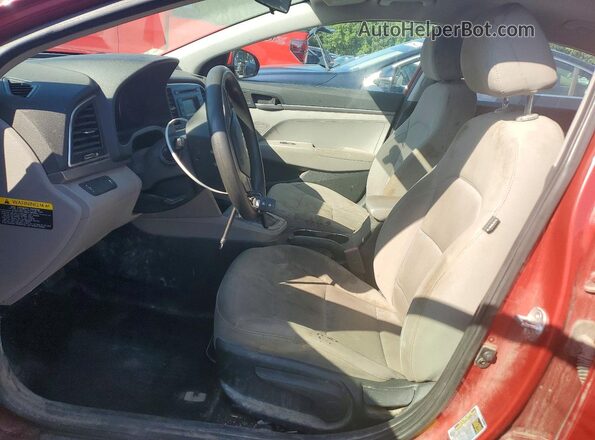 5NPD74LF6JH349639 2018 HYUNDAI ELANTRA Red Widok wnętrza z przodu