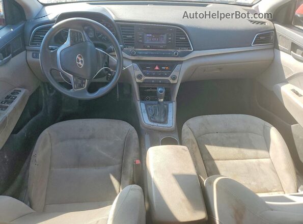5NPD74LF6JH349639 2018 HYUNDAI ELANTRA Red Widok deski rozdzielczej