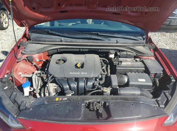 5NPD74LF6JH349639 2018 HYUNDAI ELANTRA Red Widok wnętrza z tyłu