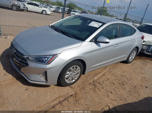 5NPD74LF6KH429685 2019 HYUNDAI ELANTRA Silver Առջևի ձախ երեք քառորդ տեսարան