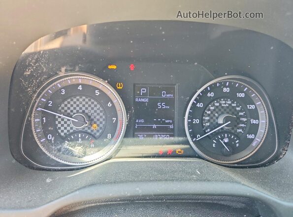 5NPD74LF6KH464355 2019 HYUNDAI ELANTRA White Vista del cuadro de instrumentos