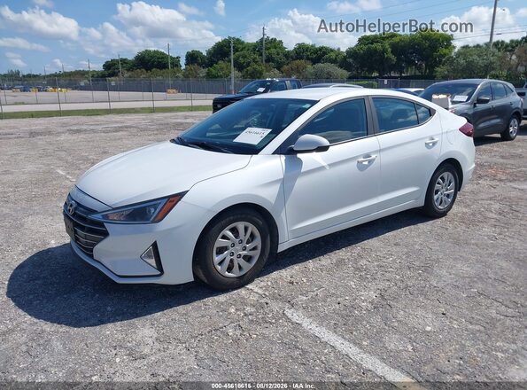 5NPD74LF6KH481429 2019 HYUNDAI ELANTRA White წინა მარცხენა ხედი სამი მეოთხედიდან