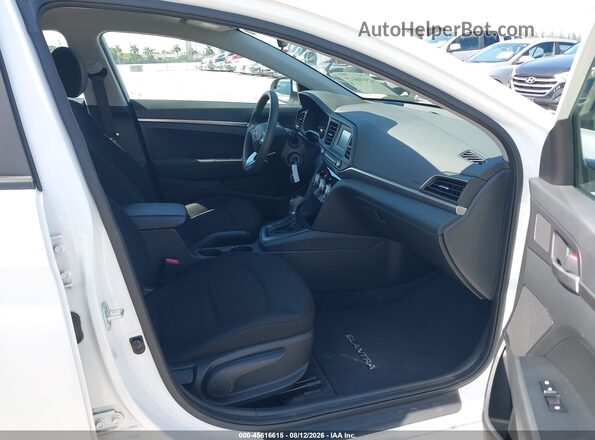 5NPD74LF6KH481429 2019 HYUNDAI ELANTRA White წინა სალონის ხედი
