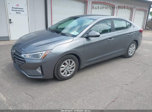 5NPD74LF6KH491877 2019 HYUNDAI ELANTRA Gray Առջևի ձախ երեք քառորդ տեսարան
