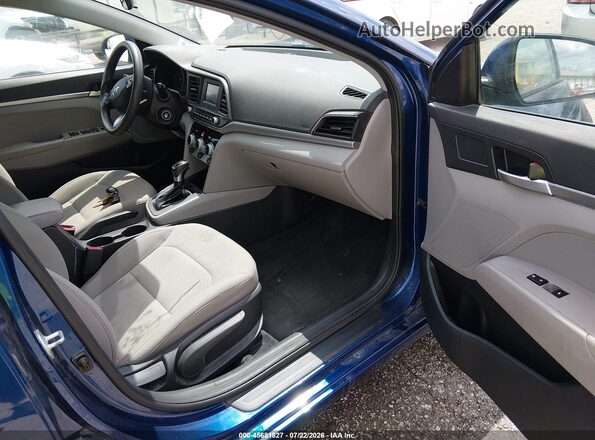 5NPD74LF6KH492172 2019 HYUNDAI ELANTRA Blue Widok wnętrza z przodu