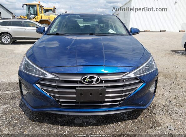 5NPD74LF6KH492172 2019 HYUNDAI ELANTRA Blue Widok zestawu wskaźników