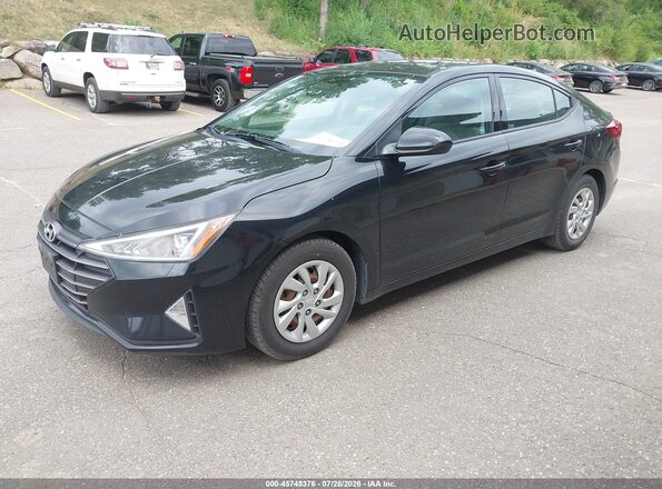 5NPD74LF6KH492270 2019 HYUNDAI ELANTRA Black Առջևի ձախ երեք քառորդ տեսարան