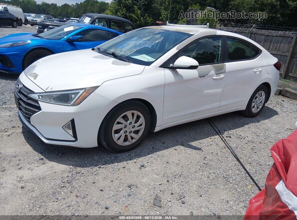 5NPD74LF6KH493368 2019 HYUNDAI ELANTRA White Առջևի ձախ երեք քառորդ տեսարան
