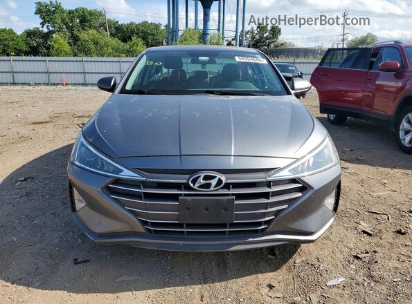 5NPD74LF6KH495525 2019 HYUNDAI ELANTRA Gray წინა ხედი