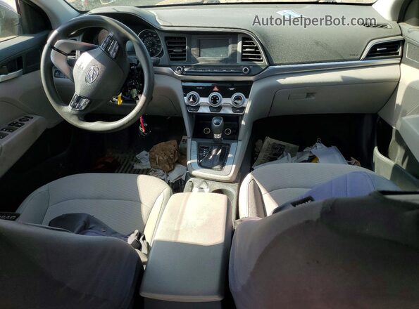 5NPD74LF6KH495525 2019 HYUNDAI ELANTRA Gray წინა პანელის ხედი