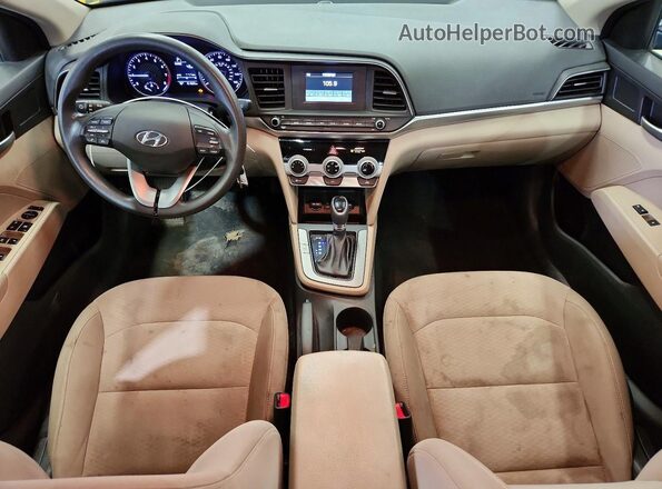 5NPD74LF6KH496769 2019 HYUNDAI ELANTRA Black ხელსაწყოთა პანელის ხედი