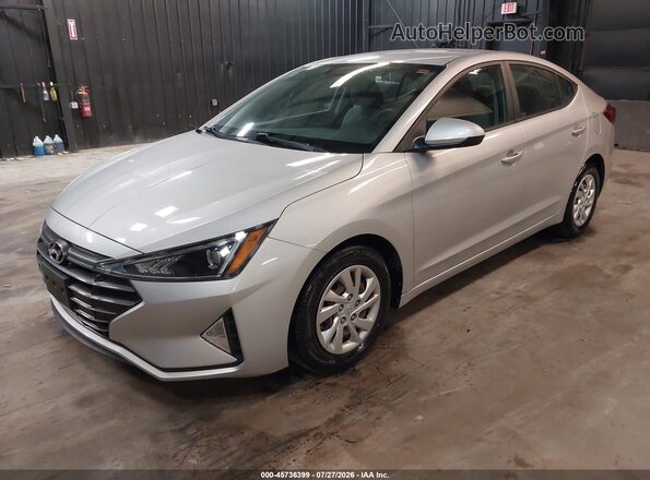 5NPD74LF6KH497176 2019 HYUNDAI ELANTRA Silver Առջևի ձախ երեք քառորդ տեսարան