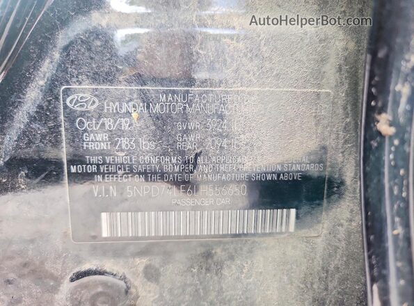 5NPD74LF6LH556650 2020 HYUNDAI ELANTRA Black ძრავის განყოფილების ხედი