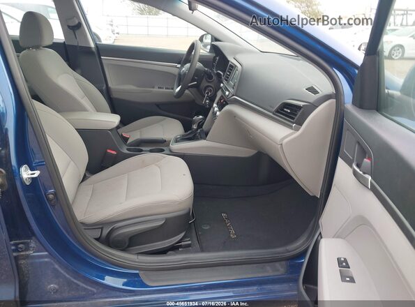 5NPD74LF6LH616264 2020 HYUNDAI ELANTRA Blue Widok wnętrza z przodu