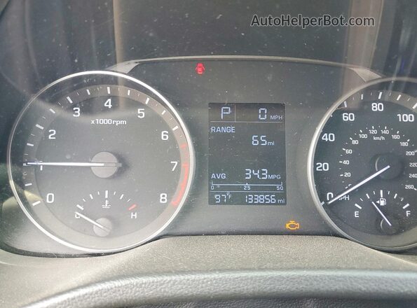 5NPD74LF7HH205513 2017 HYUNDAI ELANTRA Blue Вид щитка приладів