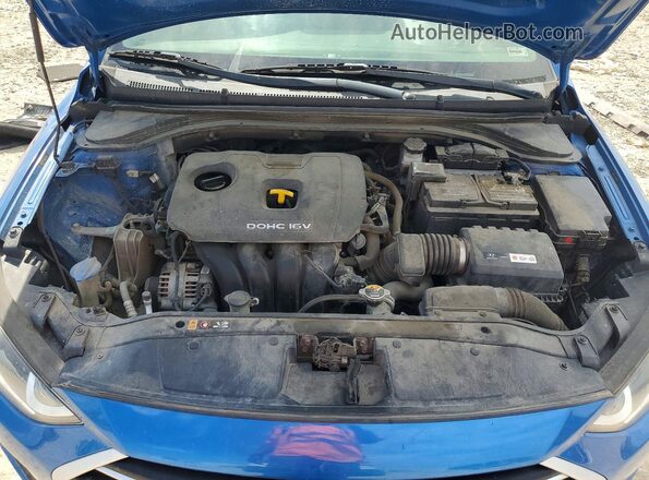 5NPD74LF7HH205513 2017 HYUNDAI ELANTRA Blue Вид задньої частини салону