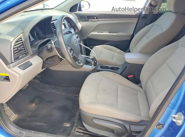 5NPD74LF7HH205513 2017 HYUNDAI ELANTRA Blue Вид салону спереду