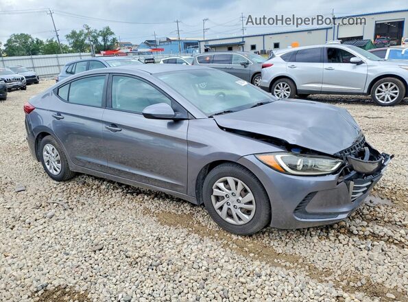 5NPD74LF7JH275163 2018 HYUNDAI ELANTRA Gray Przód prawy
